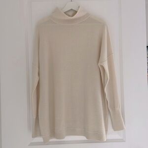 Free People Cream Cashmere Cowl Neck Sweater